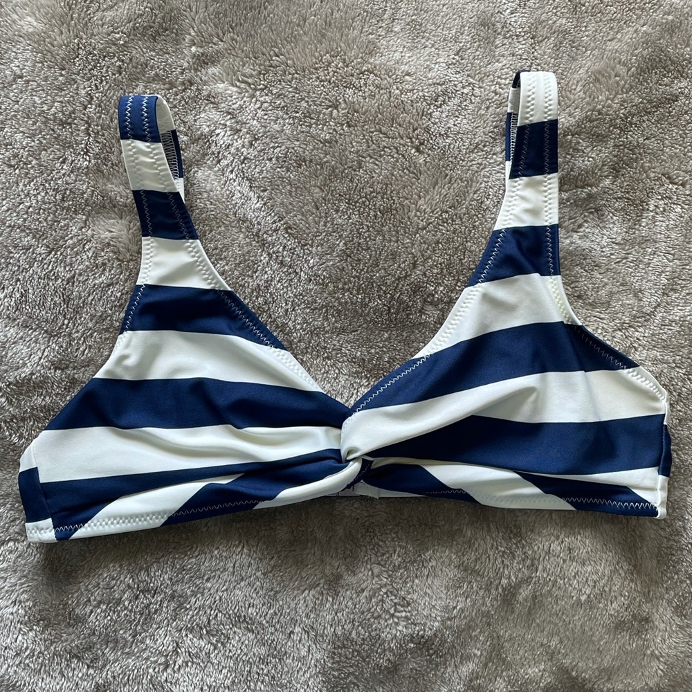 Solid and Striped Bikini Top